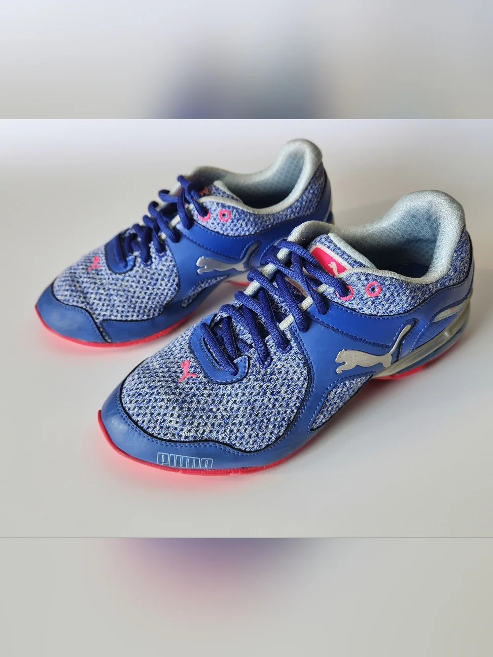 Puma IoCell 1.0 Womens  Blue Pink Athletic Running Shoes Size 8